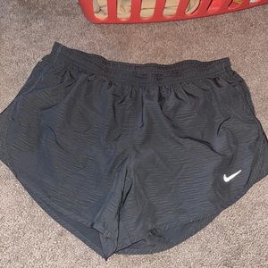 Gray detailed Nike running shorts